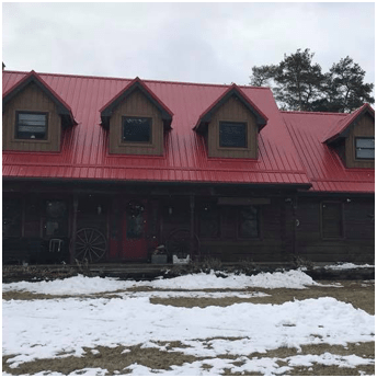 The Haines Group Red Steel Roof installation